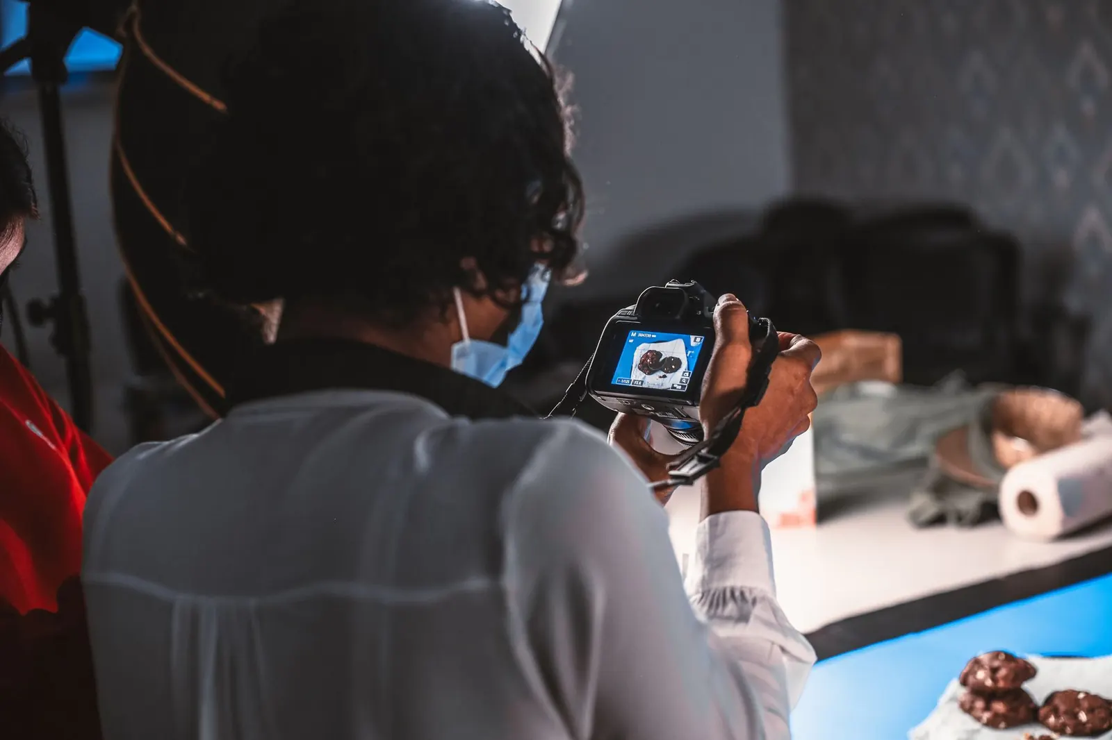 Photographer shooting a product
